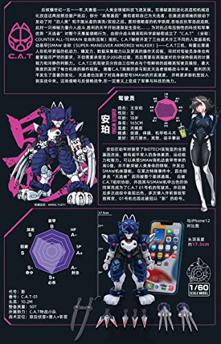 XIAOT x IRON ROARS SUPER-MANEUVER ARMORED WALKER C.A.T-01 "SHADOW" 1/60 SCALE PLASTIC MODEL KIT