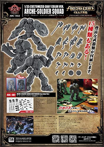 TOYS ALLIANCE LIMITED ARC-X02 "ARCHE-YMIRUS" 1/35 SCALE ARCHE-SOLDIER SQUAD CUSTOMIZED GRAY COLOR VER.