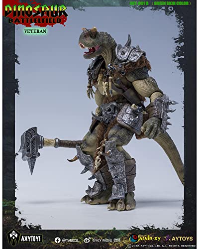 AXYTOYS "THE DINOSAUR BATTLEFIELD" AXY001B VETERAN SOLDIER (GREEN) 1/12 SCALE ACTION FIGURE