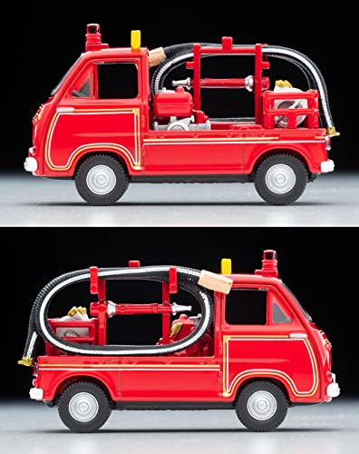 1/64 Scale Tomica Limited Vintage TLV-68c Subaru Sambar Pump Fire Engine with Figure