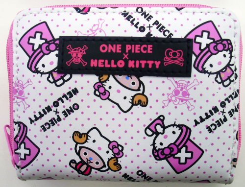 "One Piece X Hello Kitty" Coin Case with Pass Case White OPKT-25