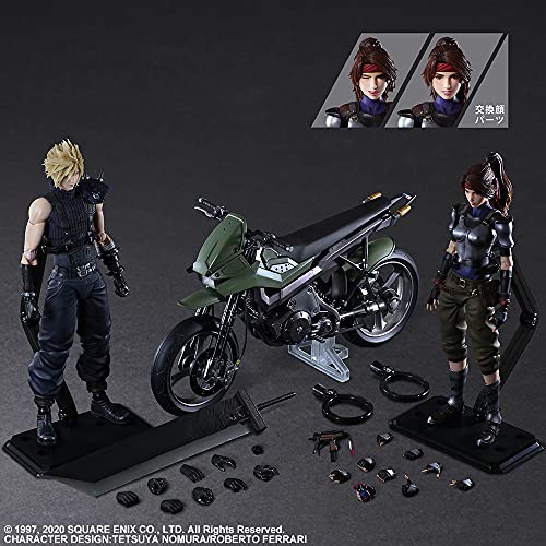 "Final Fantasy VII Remake" Play Arts Kai Jessie & Cloud & Bike Set