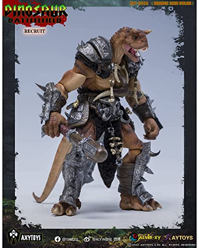 AXYTOYS "THE DINOSAUR BATTLEFIELD" AXY002A ROOKIE SOLDIER (ORANGE) 1/12 SCALE ACTION FIGURE