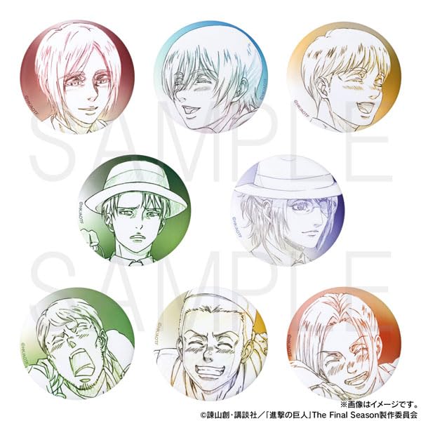 "Attack on Titan" Original Picture Can Badge Collection