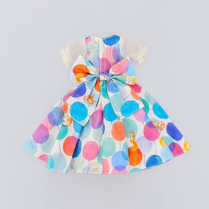 Produced by Junie Moon Dear Darling Fashion for Dolls Balloon Pattern One-Piece Dress Set (22cm Doll Size) Blue