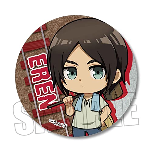 "Attack on Titan" Can Badge Work Clothes Ver. Eren Yeager (Deformed)