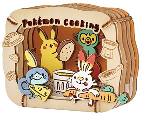 "Pokemon" Paper Theater -Wood Style- PT-W18 Pokemon Cooking