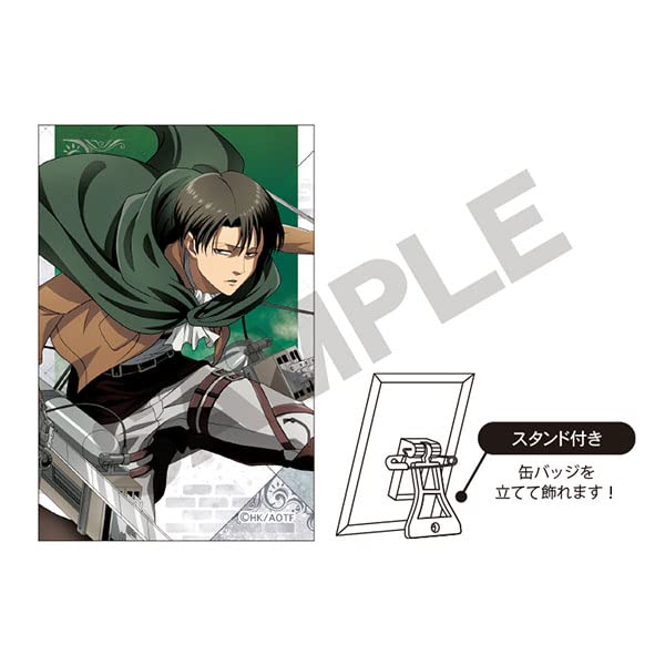 "Attack on Titan" Art Can Badge Levi Action