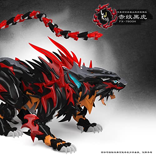 SHENXING TECHNOLOGY FX-7800H "CLASSIC OF MOUNTAINS AND SEAS" SERIES RED STRIPES BLACK TIGER PLASTIC MODEL KIT