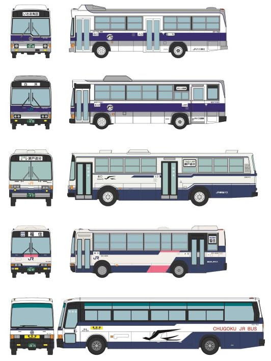 The Bus Collection JR Bus 35th Anniversary Honshu 5 Company Set
