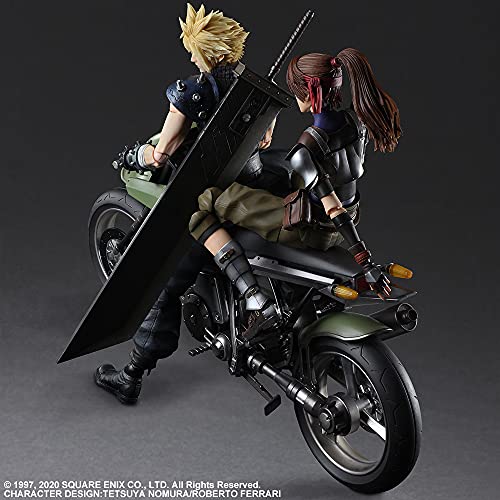 "Final Fantasy VII Remake" Play Arts Kai Jessie & Cloud & Bike Set