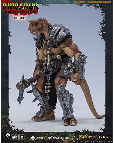 AXYTOYS "THE DINOSAUR BATTLEFIELD" AXY002A ROOKIE SOLDIER (ORANGE) 1/12 SCALE ACTION FIGURE