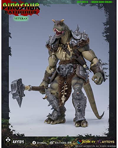 AXYTOYS "THE DINOSAUR BATTLEFIELD" AXY001B VETERAN SOLDIER (GREEN) 1/12 SCALE ACTION FIGURE