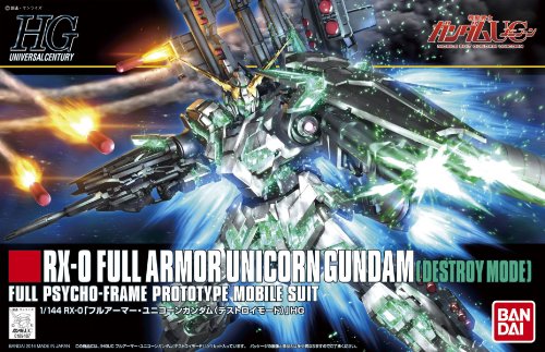 RX-0 Armatura completa Unicorn Gundam (versione Destroy Mode) - Scala 1/144 - HGUC (# 178), Kicou Senshi Gundam UC - Bandai