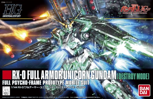 RX-0 Armure complète Unicorn Gundam (version du mode Détruire) - 1/144 échelle - HGUC (# 178), Kidou Senshi Gundam UC - Bandai