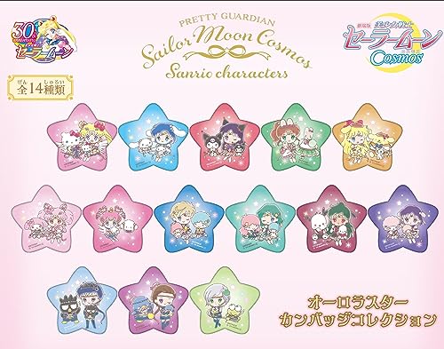 "Pretty Guardian Sailor Moon Cosmos the Movie" x Sanrio Characters Aurora Star Can Badge Collection