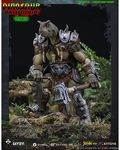 AXYTOYS "THE DINOSAUR BATTLEFIELD" AXY001B VETERAN SOLDIER (GREEN) 1/12 SCALE ACTION FIGURE