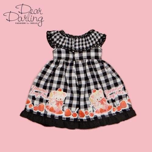 Produced by Junie Moon Dear Darling Fashion for Dolls MAKI Gingham Dress for 20cm Dolls Black