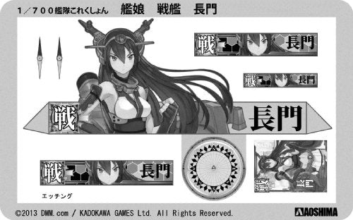Nagato Kanmusu Battleship Nagato-1/700 Skala-Kantai Collection ~ Kan Colle ~-Aoshima
