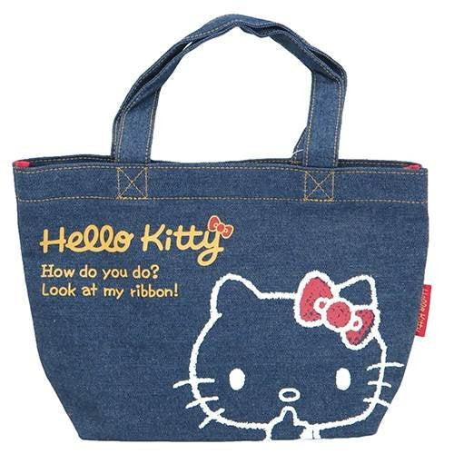 "Hello Kitty" Denim Series Mini Tote Bag