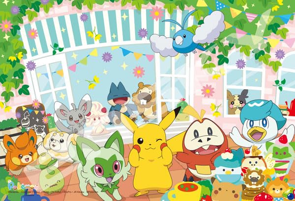 "Pokemon" Jigsaw Puzzle 108 Large Piece 108-L791 Pikachu Cafe Party