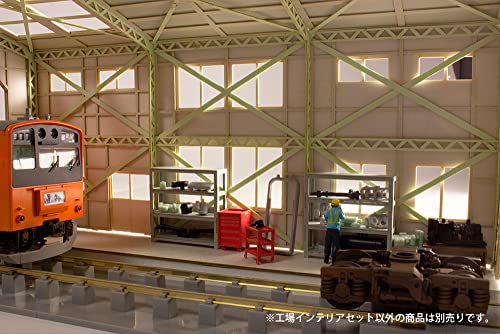 1/64-1/80 Scale Paper Kit Factory Interior Set