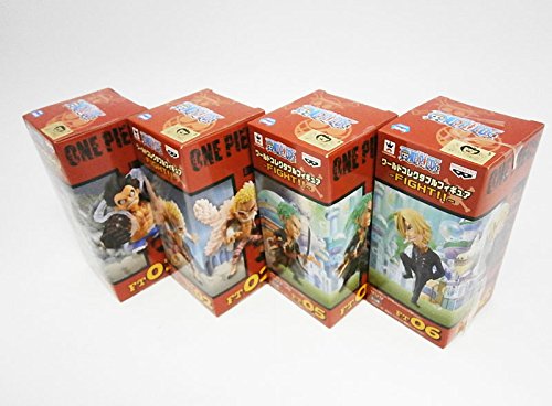 Set of 4 One Piece World Collectable Figure FIGHT