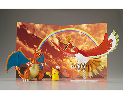 "Pokemon" PokePla Ho-Oh & Charizard & Satoshi's Pikachu Set