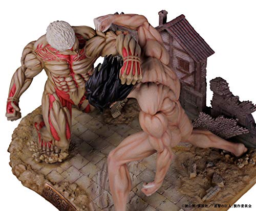 "Attack on Titan" Eren vs Armored Titan Polyresin Super Large Diorama