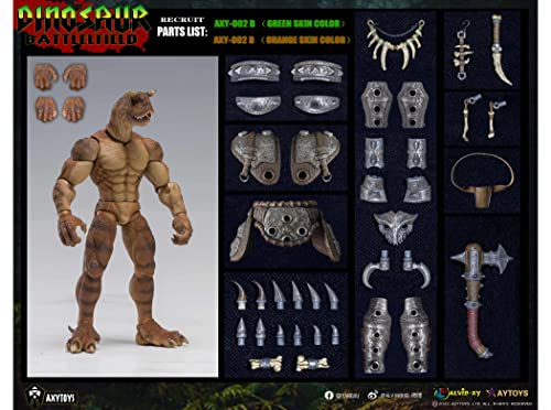 AXYTOYS "THE DINOSAUR BATTLEFIELD" AXY002A ROOKIE SOLDIER (ORANGE) 1/12 SCALE ACTION FIGURE