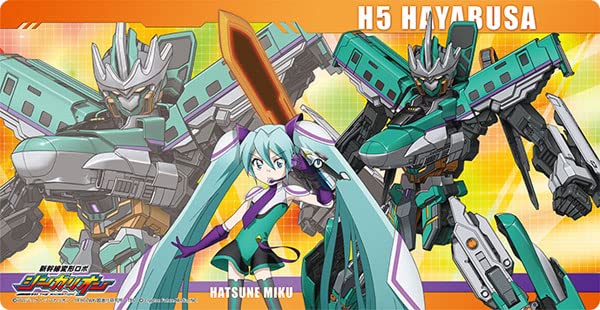 Character Rubber Mat Slim "Shinkalion" H5 Hayabusa / Hatsune Miku