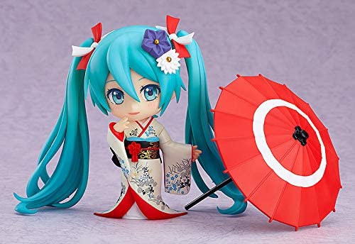Good Smile Nendoroid Hatsune Miku – Kōrin Kimono – Mit 3 Gesichtsplatten, Regenschirm & Glockenblume – Teil Des Restaurationsprojekts Good Smile Nendoroid Hatsune Miku – Kōrin Kimono – Mit 3 Gesichtsplatten, Regenschirm & Glockenblume – Teil Des Restaurationsprojekts