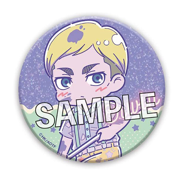 "Attack on Titan" Can Badge Melon Pop Erwin (Patterned Shirt Ver.)