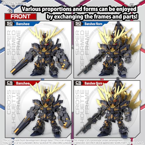 SD Gundam Cross Silhouette "Mobile Suit Gundam Unicorn" Unicorn Gundam 2 Banshee & Banshee Norn Parts Set