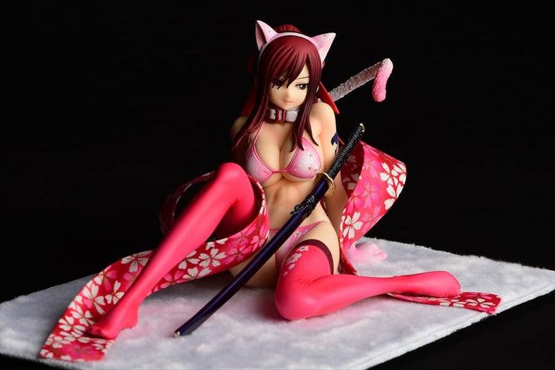 "Fairy Tail" Erza Scarlet Sakura Cat Gravure Style