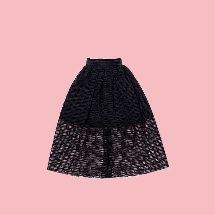 Produced by Junie Moon Dear Darling Fashion for Dolls Tulle Long Skirt (22cm) Black
