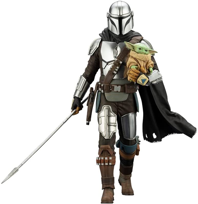 "Star Wars: The Mandalorian" ARTFX+ Mandalorian & Grogu with Beskar Staff