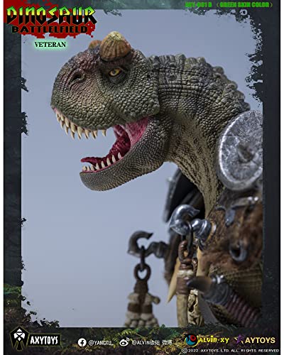 AXYTOYS "THE DINOSAUR BATTLEFIELD" AXY001B VETERAN SOLDIER (GREEN) 1/12 SCALE ACTION FIGURE