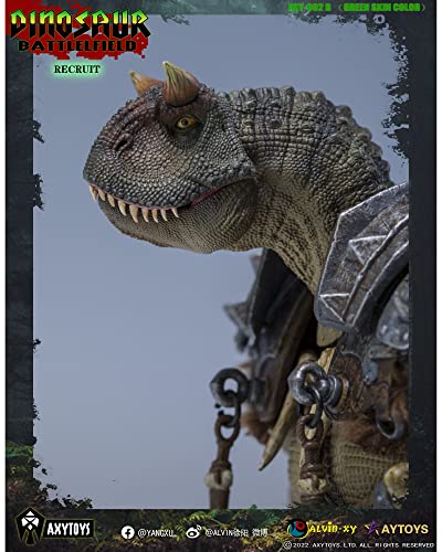 AXYTOYS "THE DINOSAUR BATTLEFIELD" AXY002B ROOKIE SOLDIER (GREEN) 1/12 SCALE ACTION FIGURE