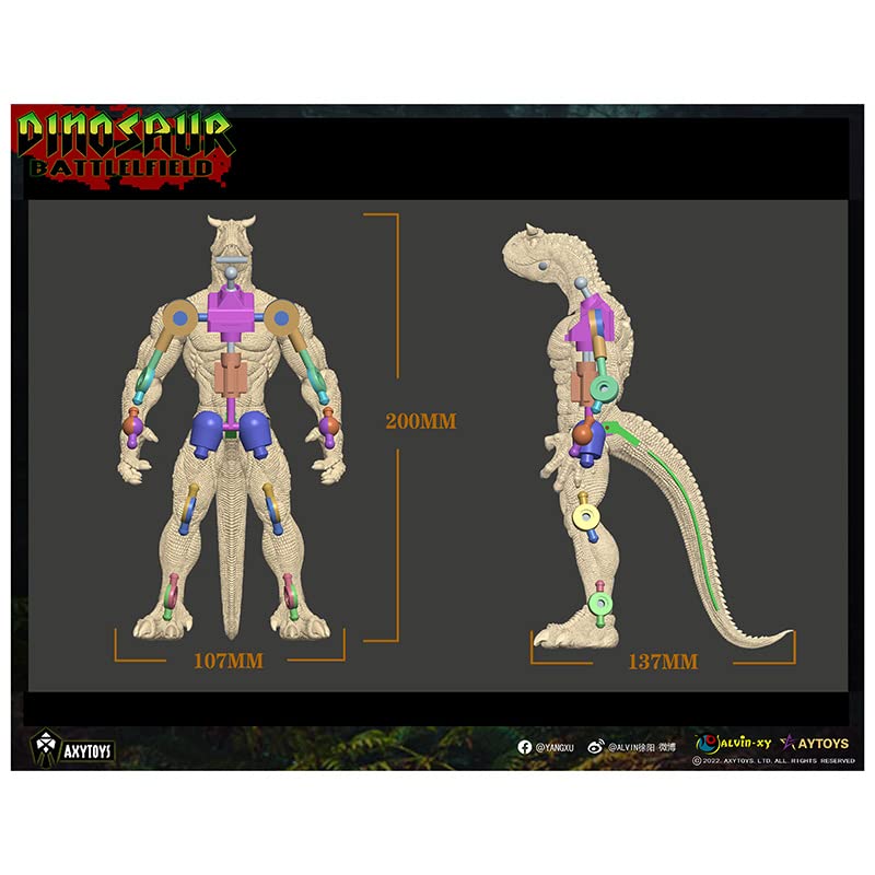AXYTOYS "THE DINOSAUR BATTLEFIELD" AXY001A VETERAN SOLDIER (ORANGE) 1/12 SCALE ACTION FIGURE