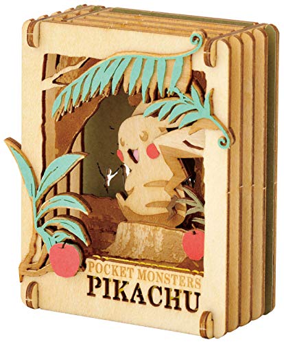 "Pokemon" Paper Theater -Wood Style- Pikachu Mikke
