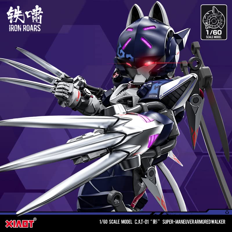 XIAOT x IRON ROARS SUPER-MANEUVER ARMORED WALKER C.A.T-01 "SHADOW" 1/60 SCALE PLASTIC MODEL KIT