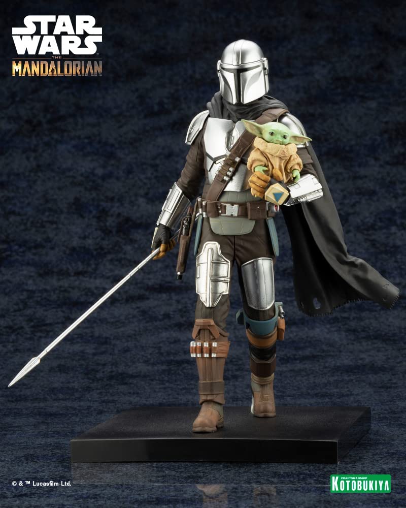 "Star Wars: The Mandalorian" ARTFX+ Mandalorian & Grogu with Beskar Staff