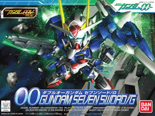 GN-0000/7S-00 Gundam Seven Sword GN-0000GNHW/7SG-00 Gundam Seven Sword/G SD Gundam BB Senshi (#368) Kidou Senshi Gundam 00-Bandai