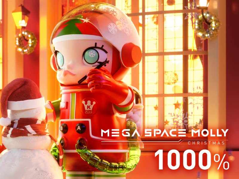 POPMART MEGA Collection 1000% SPACE MOLLY CHRISTMAS