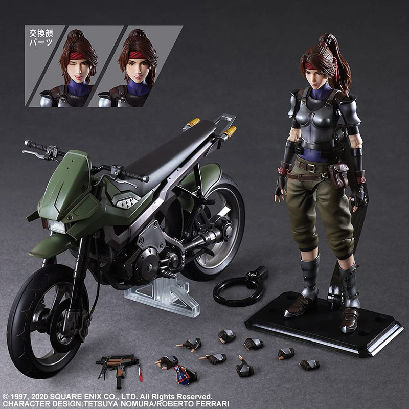 "Final Fantasy VII Remake" Play Arts Kai Jessie & Bike Set