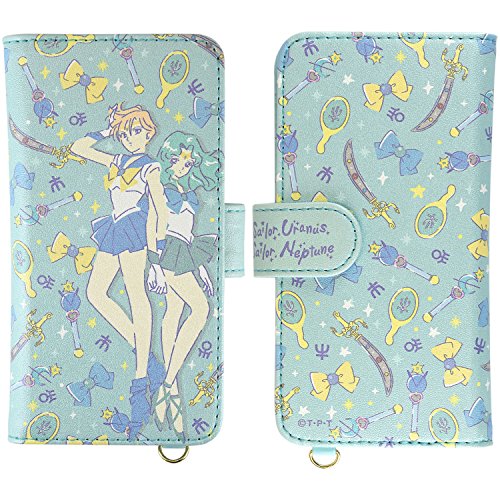 "Sailor Moon" Book Type Smartphone Cover M Size Sailor Uranus & Sailor Neptune SLM-60B