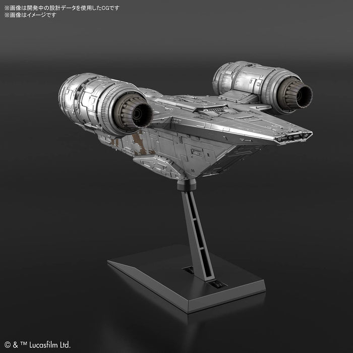 Modello di veicolo "Star Wars" Model Razor Crest argento verniciato ver.