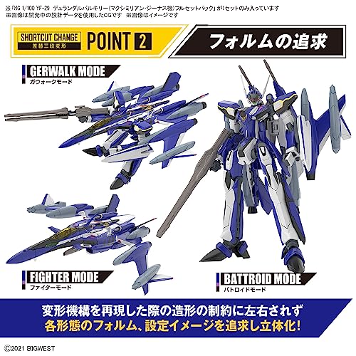 HG 1/100 "Macross Delta Movie: Absolute Live!!!!!!" YF-29 Durandal Valkyrie (Maximilian Jenius Fighter) Full Set Pack