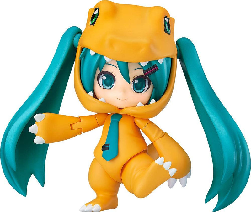Serie vocal de personajes 01 Hatsune MIKU X Digimon Adventure - Nendoroide # 1439 Hatsune Miku Kigurumi Agumon Ver. (Buena empresa de sonrisa, Plex)